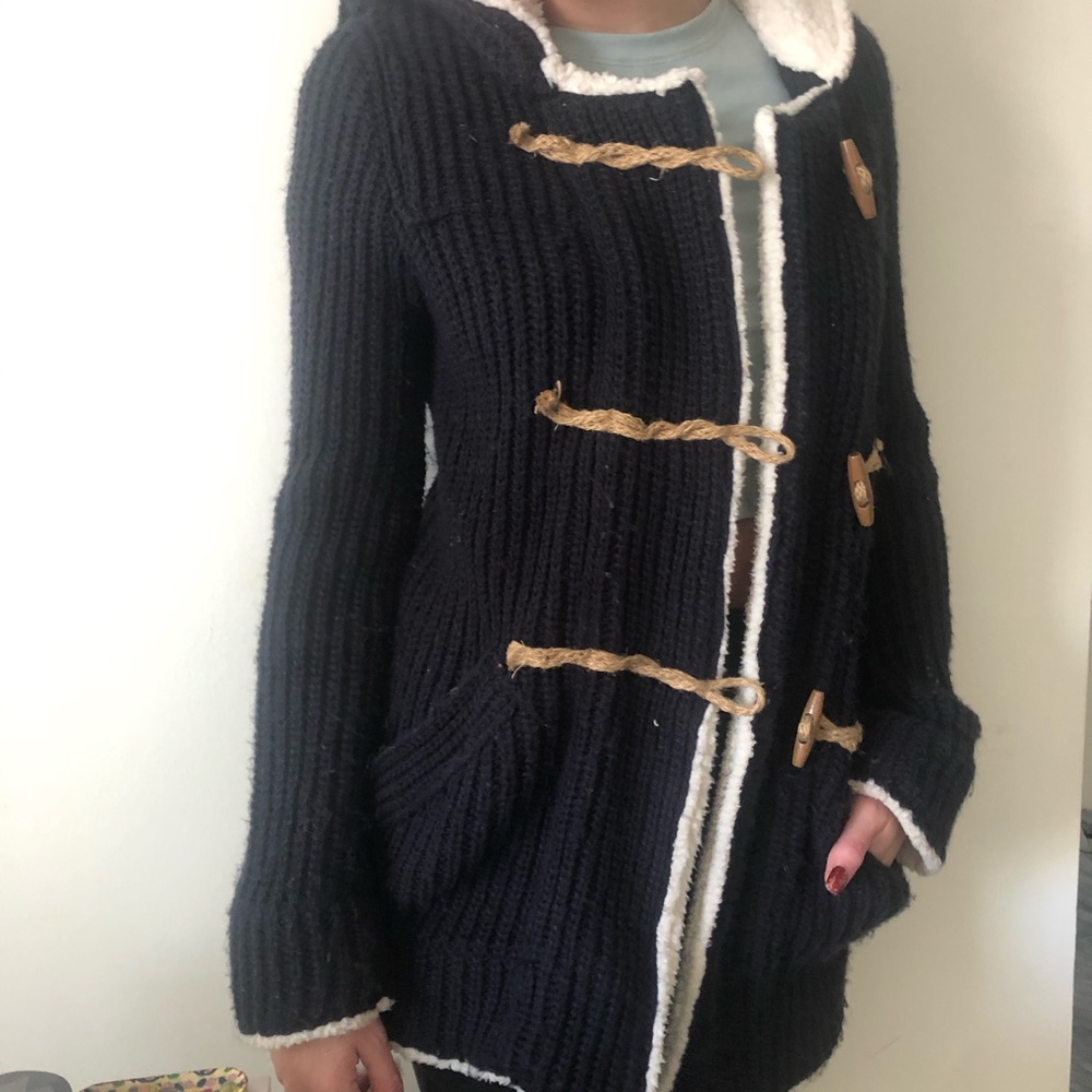 Zara Knit hooded Sweater Jacket